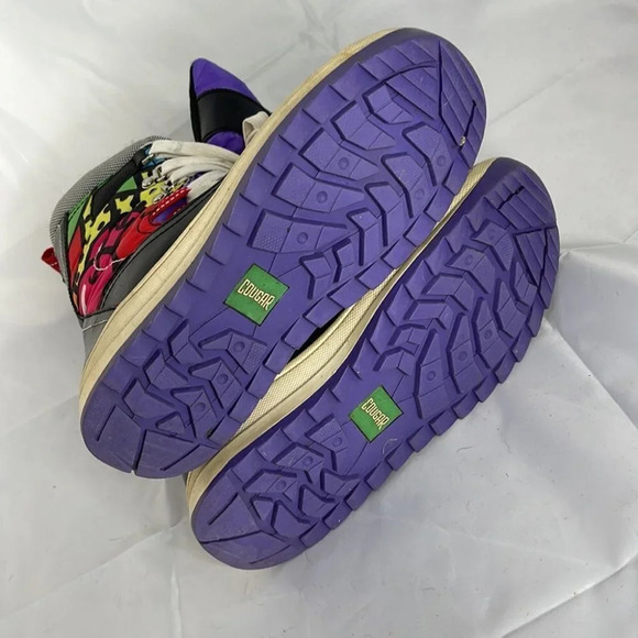 COUGAR Womens/Youth Retro Grabber Snow Boots Cherry Graffiti Purple Black Size 5 - Picture 7 of 10